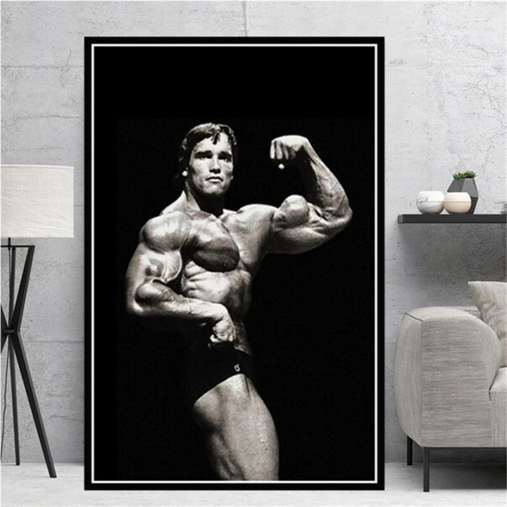 arnold-schwarzenegger-เพาะกายฟิตเนสพิมพ์โปสเตอร์ภาพวาดสีน้ำมัน-ยิมออกกำลังกาย-cuadros-wall-art-รูปภาพสำหรับตกแต่งบ้าน