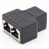 1pcs 1 To 2 Ways RJ45 LAN Ethernet Network Cable Female Splitter Connector Adapter Cables