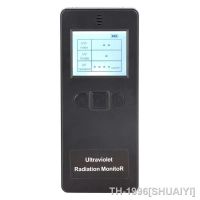 SHUAIYI เครื่องวัดปริมาณรังสี LCD แบบพกพาเครื่องตรวจจับรังสีอัลตราไวโอเลตดิจิตอล UV UVI Meter เครื่องทดสอบพร้อมจอแสดงผลอุณหภูมิ Dual ใช้เมตร