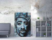 Tupac Graffiti,งานศิลปะพิมพ์ศิลปะบนผืนผ้าใบสำหรับติดกำแพง1ชิ้นภายในกรอบหรือไร้กรอบ