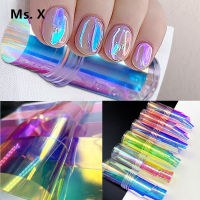 1 Bottle Super Aurora Nails Glass Foil Film DIY Stickers Cellophane Paper Korean Nail Trend Design Ice Cube Manicure Decoration