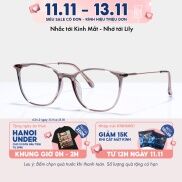 Gọng kính cận nam nữ Lilyeyewear mắt vuông chất liệu nhựa thanh mảnh nhẹ