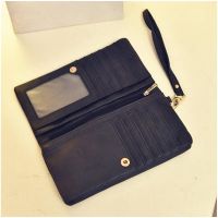 Women Fashion Women Wallets Dull Polish Leather Wallet Double Zipper Day Clutch Purse Wristlet Handbags