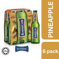 Barbican Malt Beverage Pineapple Flavour 330ml x 6 ++  บาร์บิคาน เครื่องดื่มมอลต์สกัด  รสสับปะรดขนาด 330ml x 6