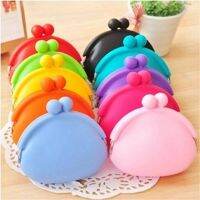 【CW】ஐ  Cartoon Silicone Round Coin Purse Wallet Card Rubber Frog Design Hand