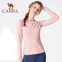 ~ Camel เสื้อผ้าโยคะ ผู้หญิง เสื้อขนแกะ เสื้อผ้ายิม แขนยาว ชุดกีฬา