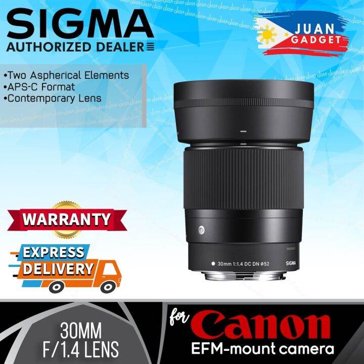 Sigma 30mm f/1.4 DC DN Contemporary Lens for Canon EF M mount Lens/APS