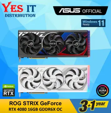 ROG Strix GeForce RTX 4080 16GB GDDR6X White OC Edition, Graphics Cards