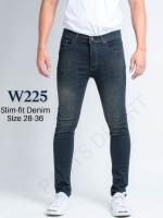 PANTSDEART ขาเดฟชาย ผ้ายืด No. W225 ยีนส์สีสนิมฟอกบาง สกิดข่วน เป้ากระดุม SIZE 28-36 (มีชำระเงินปลายทาง)