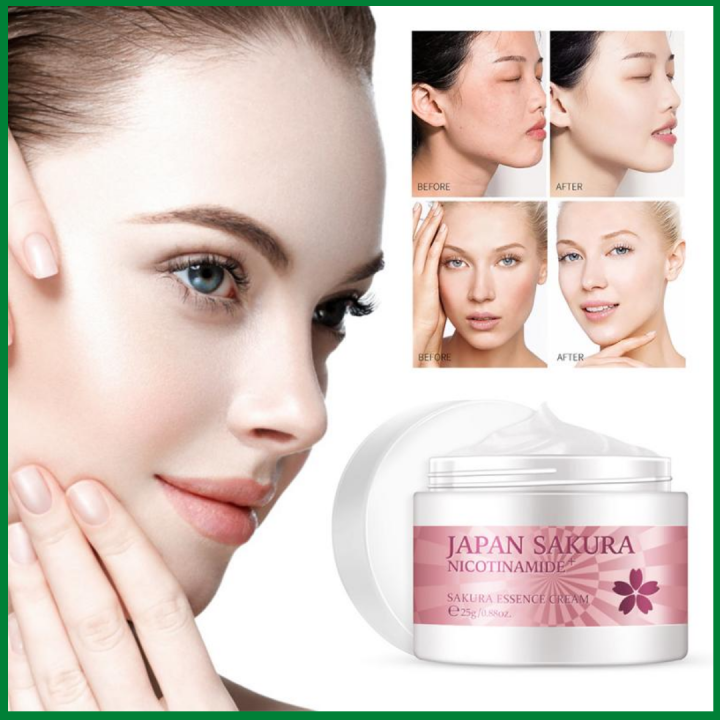 JAPAN SAKURA Nicotinamide Cream Niacinamide Vitamin C Hyaluronic Acid ...