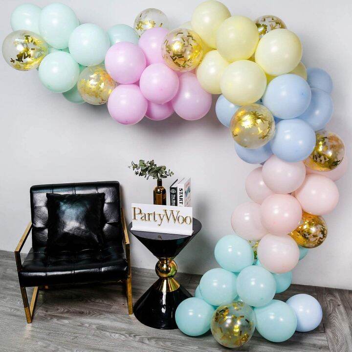 Ballon Set Decoration For Birthday Pastel Balloons, 70 Pcs 12 Inch ...