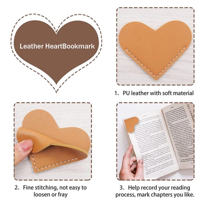 1set-leather-heart-corner-bookmark-handmade-book-accessories-for-women-for-reading-lovers