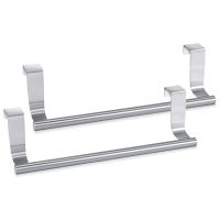 Towel Rack for Cabinet, Strong Steel Kitchen Over Cabinet Towel Bar Rack - 4 Pack