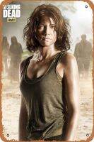 Walking Dead (Maggie) โปสเตอร์วินเทจป้ายฝับดีบุกคาเฟ่โปสเตอร์โลหะเครื่องตกแต่งฝาผนัง12X8นิ้ว