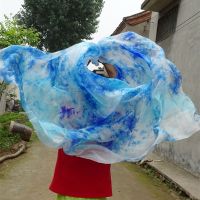 【YD】 Bellydance Accessory Hand Scarf Tie Dye Belly Silk Veils Performance Props Super Colorful Shipping