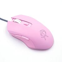 LAPBR แล็ปท็อป PC 3200DPI Backlit ใบ้สีชมพูเมาส์เล่นเกมส์เซเลอร์มูนเมาส์มีสายเมาส์แบบออปติคัล