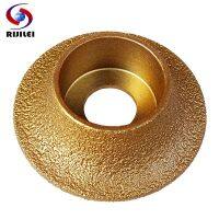 RIJILEI 74mm*20*10-40 Brazing Diamonds Marble Edging Discs Angle Grinder Grinding Wheel 1/4 Round Hand Profile Wheel MX48