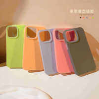 เจลลี่สีลูกกวาด12โปรแม็กซ์ Iphone13ซิลิโคนเหลวเคสโทรศัพท์ Apple 11สำหรับสีพื้นหนา14สี