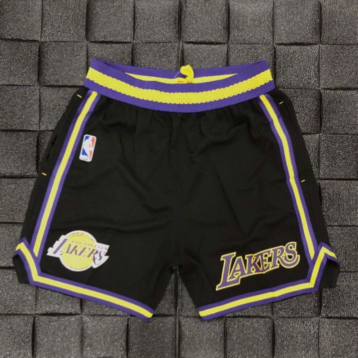 Los Angeles Lakers Basketball Black Just Don Shorts