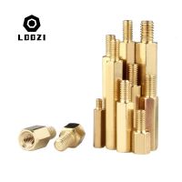 Kuningan Hex laki-laki perempuan Standoff papan rak Stud M2 M2.5 M3 M4 M5 Hexagon berulir pilar PCB kolom Spacer sekrup baut