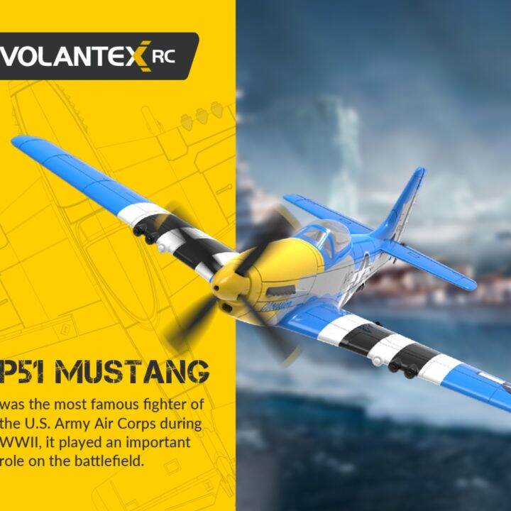 VOLANTEXRC Remote control Plane 2.4Ghz 4CH 6Axis Gyro Mustang P51D EPP