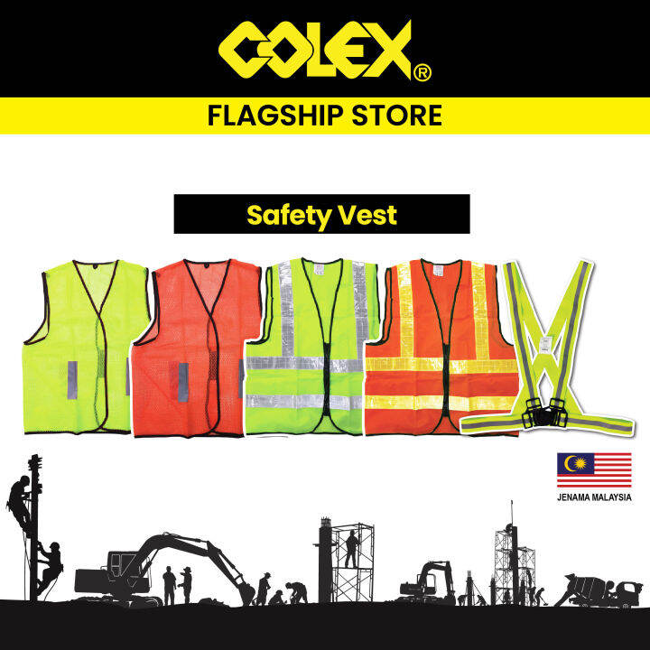 COLEX Safety Vest Traffic Adjustable Reflective Safety Belt Vest