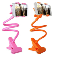 Universal Phone Holder Stand 360 Clamp Flexible Hands Free Home Lazy Bed Clip Car Selfie Mount cket For Smartphones