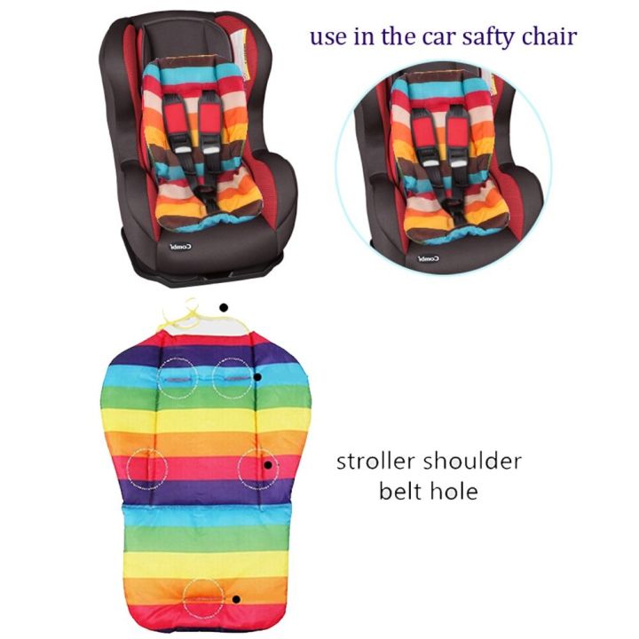 kelansi-เบาะนั่งเด็กเบาะรองนั่งรถเด็กเบาะนั่งรถเด็กสีรุ้งอุปกรณ์รถเข็น-keset-mobil-เบาะรถเข็นเด็กทารกเบาะ