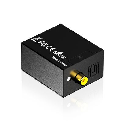ADC Analog to Digital Audio Converter Digital Analog Converter Black Analog to Optical Fiber Coaxial Signal ADC Spdif 3.5MM Jack RCA Amplifier Decoder