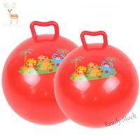 【Ready Stock】 ✠✸☞ C30 [In stock] Handle Hopper Ball With Cartoon Pattern Bouncing Inflatable Toy For Kids