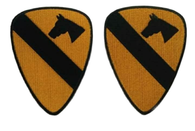 ตัวรีดติดเสื้อ ทหารม้า2ชิ้น Army  9.5x12.5cm  ใช้รีดและเย็บติดเสื้อ Logo Embroidery Patch on, Iron on and sewing on fabric