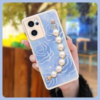 cute Nordic wind Phone Case For OPPO Reno7 5G China pearl bracelet Cartoon Nordic style protective case for girl