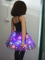 Girl Teens Light Up Tutu Polka Dots Skirt Fairy Glow Party Cosplay Luminous Costume Stage Showled Dancing Suits Birthday Gift