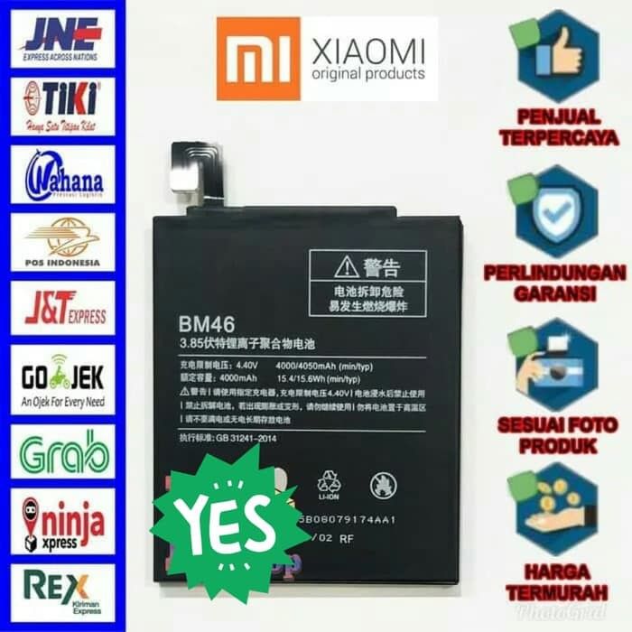 Batre Baterai Xiaomi Redmi Note 3 3 Pro Bm 46 Bm46 Original 100 Lazada Indonesia 6518