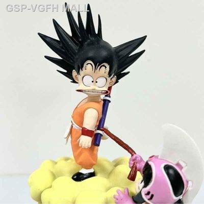 ☢♈บรรพvgfh MALL 10ซม. ดราก้อนภาพอนิเมะ Goku Somersault Kado Ulang Tahun ตกแต่งตุ๊กตาหุ่น