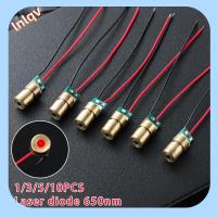 LNLQV 1/3/5/10pc มินิ สายตาสีแดง 5ล้านวัตต์ 650nm 6mm 3V โมดูลไดโอดจุด เลเซอร์ไดโอด เลเซอร์ปรับได้