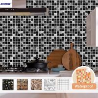 ✸◊ Self-adhesive Kitchen Backsplash Mosaic Tile Wall Sticker For Bathroom Toilet Decor Peel Stick Panel Vinyl Wallpaper Waterproof