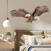 Ajigo【Hot Sale】 Eagle สติ๊กเกอร์ติดผนังสมจริง Eagle Wall Decal Eagle รูปร่างสติกเกอร์ตกแต่งสำหรับห้องนั่งเล่น Office