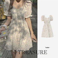 Cute Floral Puff Sleeve Casual Dress MSBN274