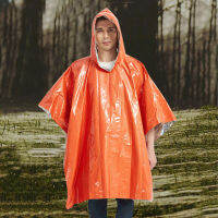 มัลติฟังก์ชั่ผู้ใหญ่เสื้อกันฝนสะท้อนแสงแบบพกพา Rain Poncho Cape ผ้าห่มฉุกเฉิน Rain Gear สำหรับตั้งแคมป์เดินป่า Adventure