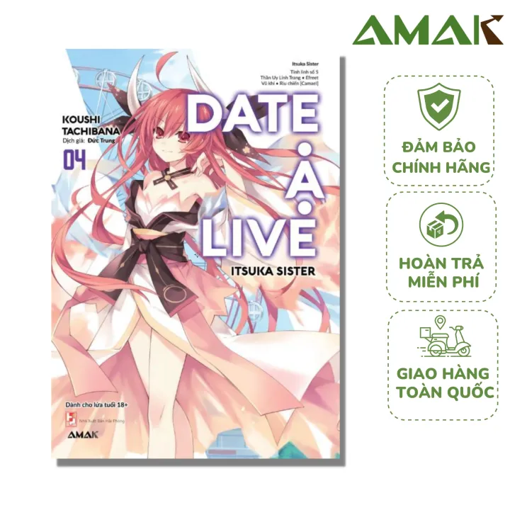 Date A Live – Tập 4 – Amak Books – Tặng Kèm Bookmark – AMAK >>> top1shop >>> lazada.vn