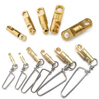 ✘☈❍ 10pcs Sea Brass Fishing Rolling Swivels Barrel Swivel Connector Fishing Accessories Powerful Bearing Hook Tackle 6mm 7mm 8mm 9mm