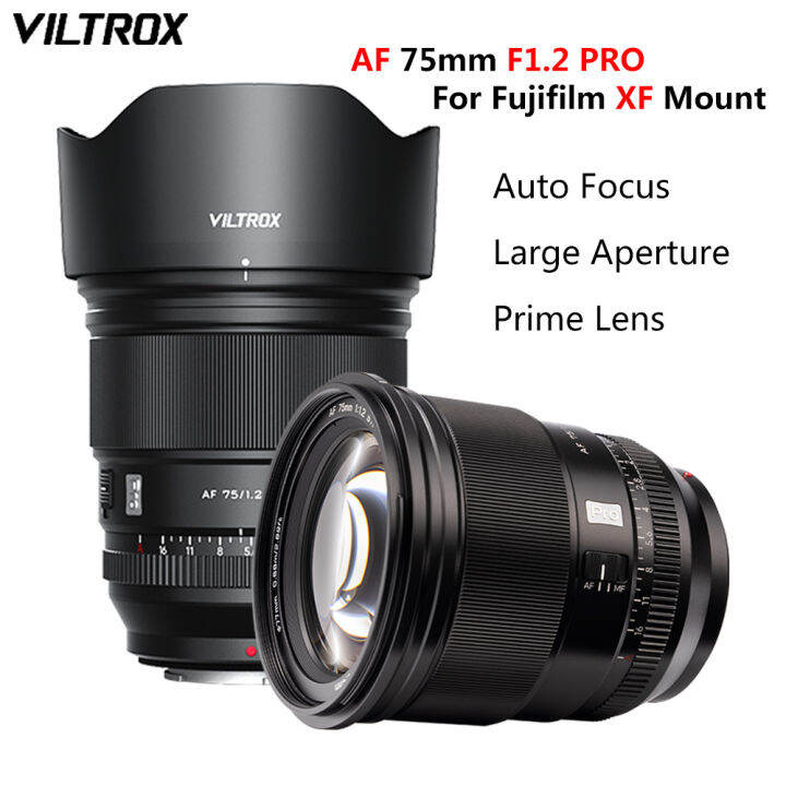 VILTROX 75mm F1.2 Fuji PRO Lens Auto Focus Large Aperture Prime Lens