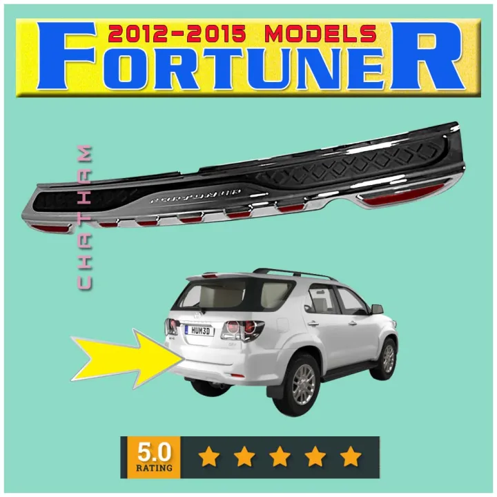 Rear Bumper Guard for Toyota Fortuner 2012 2013 2014 2015 Lazada PH