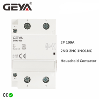 GEYA GYHC 2เสา100A คอนแทคแบบแยกส่วน2NO 2NC 1NO1NC 220V 110V 24V อัตโนมัติคอนแทคในครัวเรือน Din Rail ประเภท ICT 5060Hz