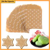 SHIRUI 15CM10CM 50pcs งานสังสรรค์ เครื่องมือทำขนม Wave Dot เบเกอรี่ ถุงกระดาษคราฟท์ ถุงขนมบิสกิต ถุงบรรจุ ถุงป๊อปคอร์น