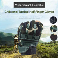 Kids Child Boys Cycling Gloves Breathable Half Finger Mitten Outdoor Sports Fishing Riding Climbing Non-slip Training Glove