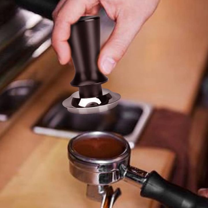 calibrated-espresso-tamper-coffee-tamper-with-spring-loaded-tamper-tool-powder-press-with-flat-stainless-steel-base