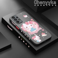 Chenyyka เคสปลอกสำหรับ Samsung A53 5G A33 5G A73 5G A13 A23 5G M23 M53 5G M33 5G A13 5G เคส A04s ลายการ์ตูนน่ารักเฮลโลคิตตี้แฟชั่นบางฝ้าแข็งกันแรงกระแทกขอบนิ่มป้องกันเลนส์กล้องคลุมทั้งหมดปลอกซิลิโคนเคส