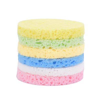 【CW】✑◐❦  10Pcs Sponge Cleaning Compression Soft Facial Puff Cleanser Spa Exfoliating Face